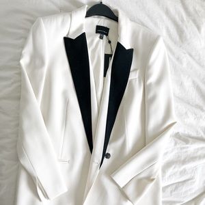 JUDITH & CHARLES white tuxedo jacket size 12